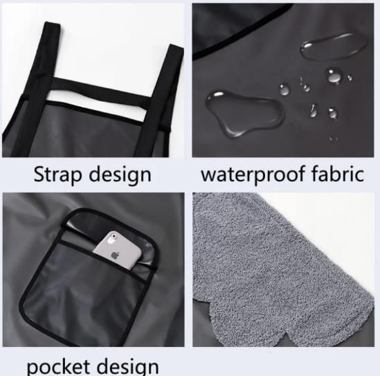 Transparent Kitchen Apron For Men & Women With Hand Wipe