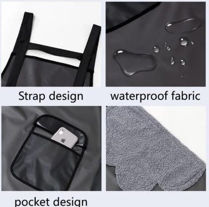 Transparent Kitchen Apron For Men & Women With Hand Wipe