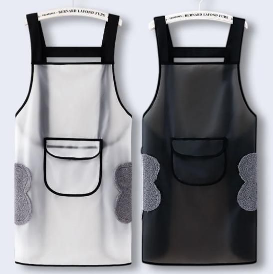 Transparent Kitchen Apron For Men & Women With Hand Wipe