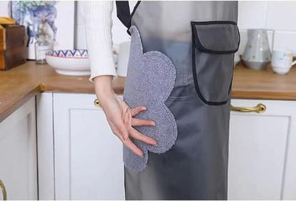 Transparent Kitchen Apron For Men & Women With Hand Wipe